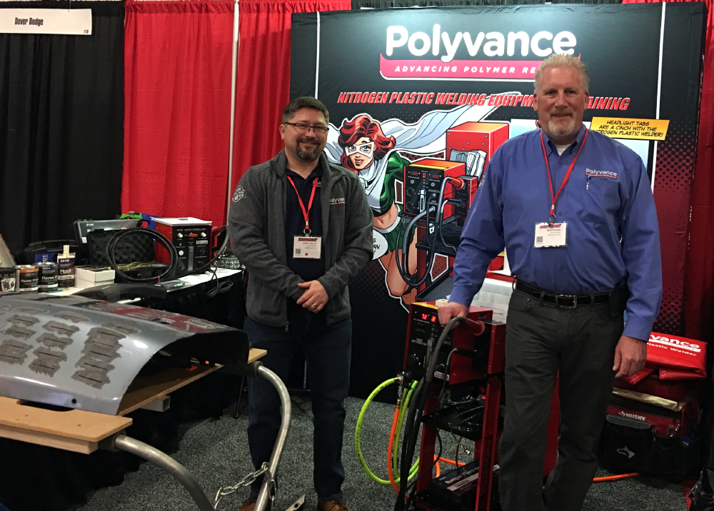Scott and Mike in the Polyvance booth just minutes before the show started.